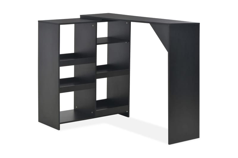 Barbord med flyttbar hylle svart 138x40x120 cm - Møbler - Bord - Barbord & ståbord