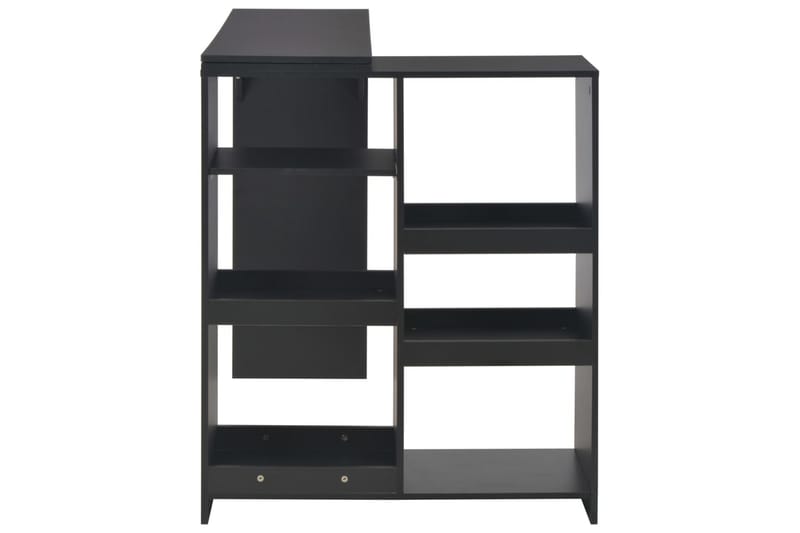 Barbord med flyttbar hylle svart 138x40x120 cm - Møbler - Bord - Barbord & ståbord