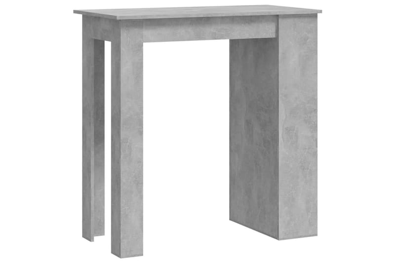 Barbord med oppbevaringsstativ grå 102x50x103,5 cm sponplate - Grå - Møbler - Bord - Barbord & ståbord