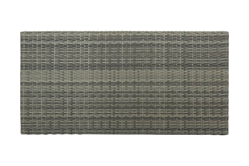 Barbord med oppbevaringsstativ grå 120x60x110 cm polyrotting - Grå - Møbler - Bord - Barbord & ståbord