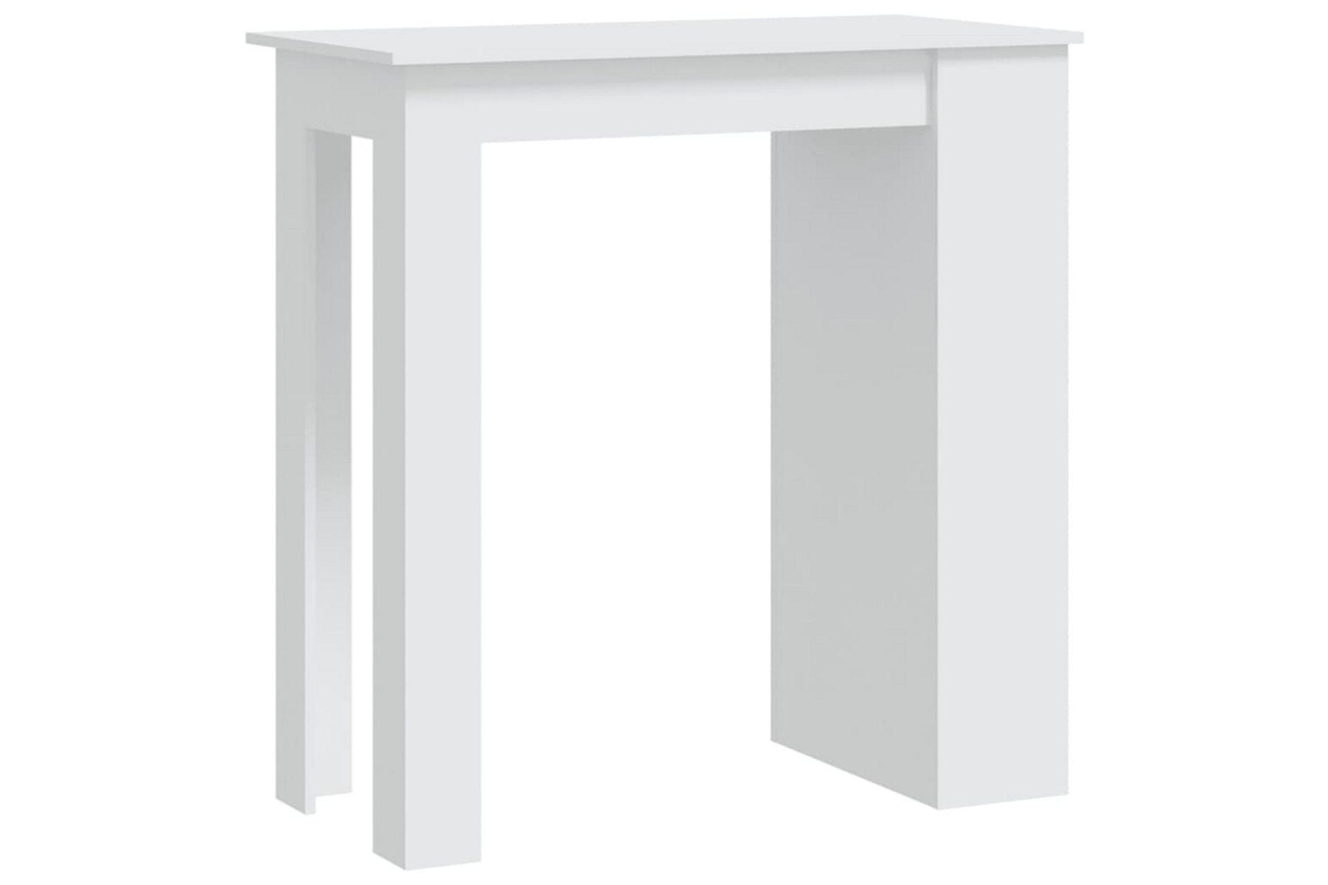 Barbord med oppbevaringsstativ hvit 102x50x103,5 cm sponplat - Hvit - Møbler - Bord - Barbord & ståbord