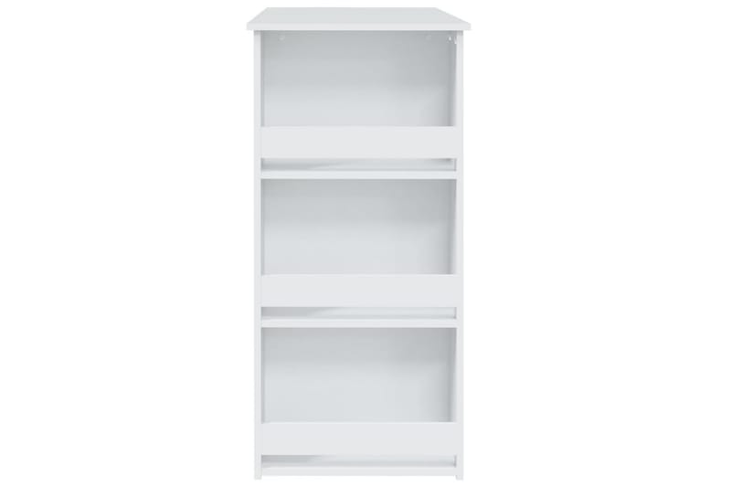 Barbord med oppbevaringsstativ hvit 102x50x103,5 cm sponplat - Hvit - Møbler - Bord - Barbord & ståbord