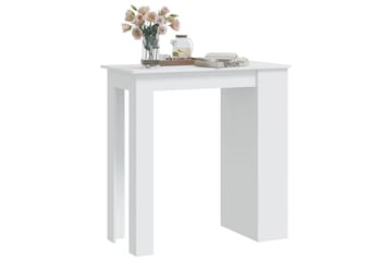 Barbord med oppbevaringsstativ hvit 102x50x103,5 cm sponplat - Hvit - Møbler - Bord - Barbord & ståbord