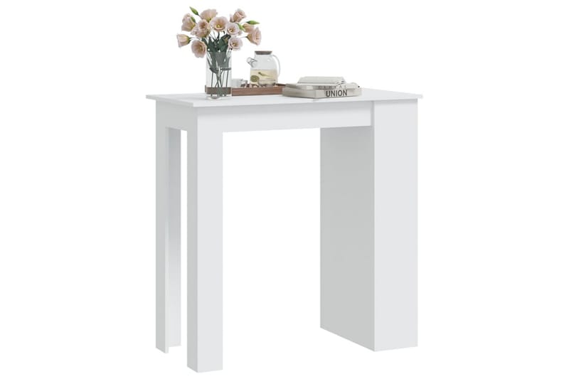 Barbord med oppbevaringsstativ hvit 102x50x103,5 cm sponplat - Hvit - Møbler - Bord - Barbord & ståbord