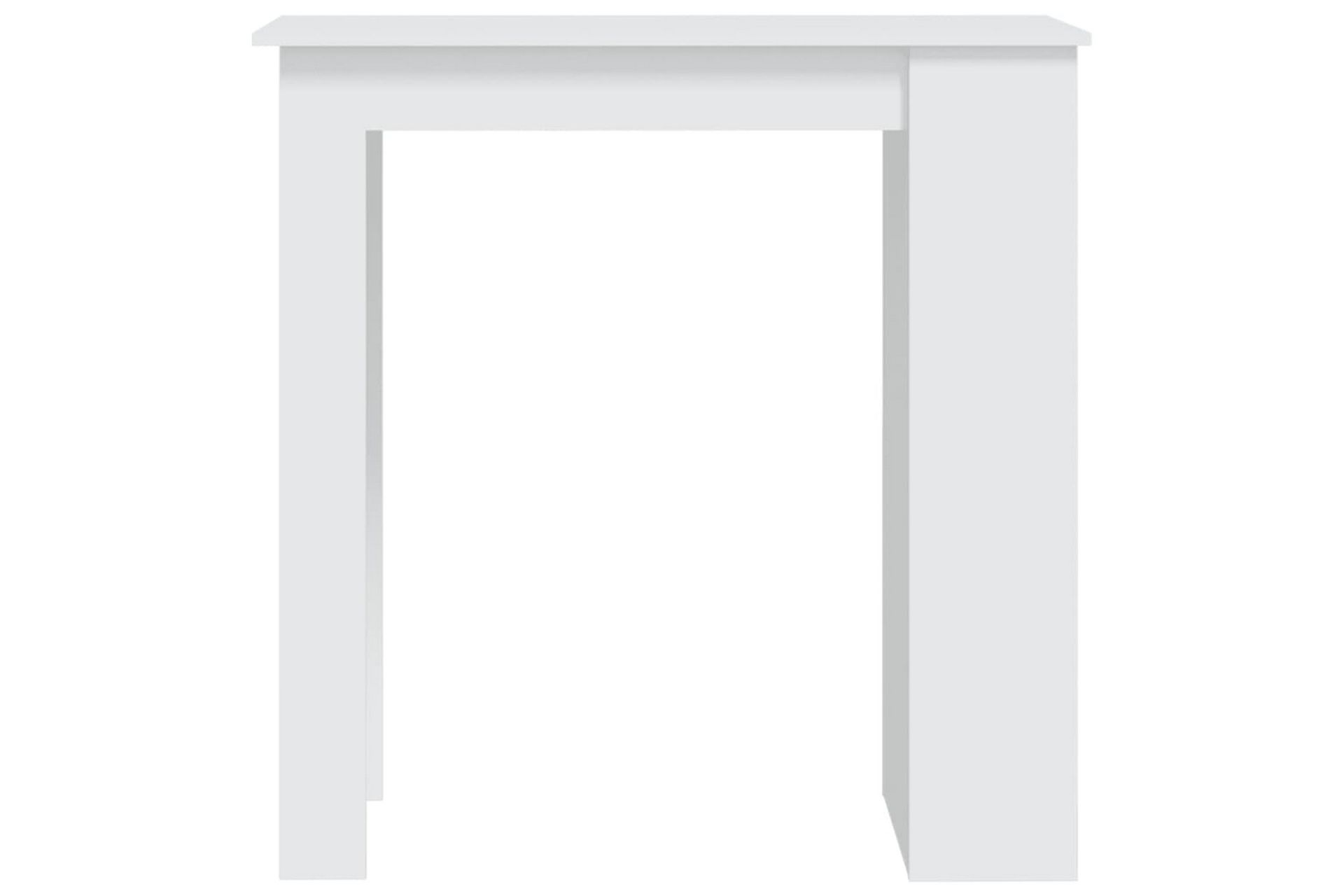 Barbord med oppbevaringsstativ hvit 102x50x103,5 cm sponplat - Hvit - Møbler - Bord - Barbord & ståbord