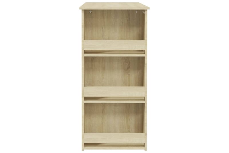 Barbord med oppbevaringsstativ sonoma eik 102x50x103,5 cm sp - Beige - Barbord & ståbord - Barbord med oppbevaring