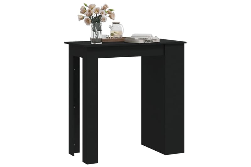 Barbord med oppbevaringsstativ svart 102x50x103,5 cm sponpla - Svart - Møbler - Bord - Barbord & ståbord