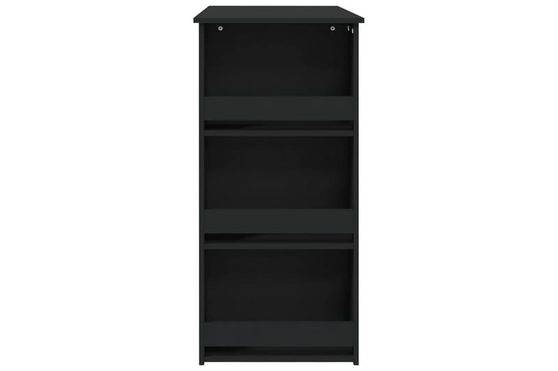 Barbord med oppbevaringsstativ svart 102x50x103,5 cm sponpla - Svart - Møbler - Bord - Barbord & ståbord