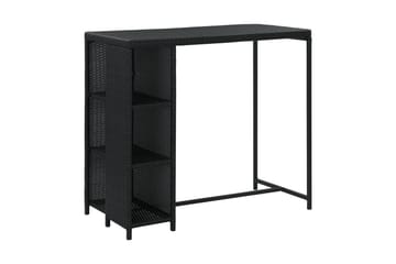 Barbord med oppbevaringsstativ svart 120x60x110 cm - Svart - Møbler - Bord - Barbord & ståbord