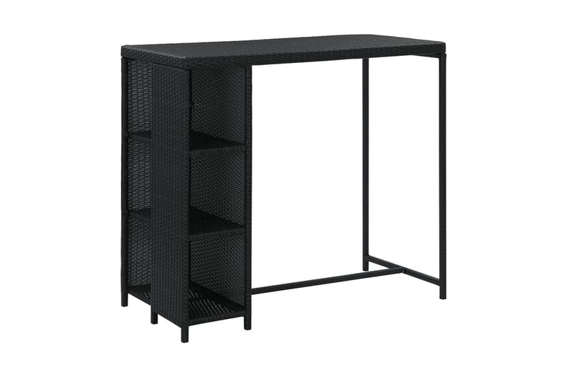 Barbord med oppbevaringsstativ svart 120x60x110 cm - Svart - Møbler - Bord - Barbord & ståbord