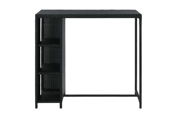 Barbord med oppbevaringsstativ svart 120x60x110 cm - Svart - Møbler - Bord - Barbord & ståbord
