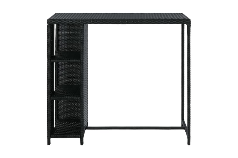 Barbord med oppbevaringsstativ svart 120x60x110 cm - Svart - Møbler - Bord - Barbord & ståbord