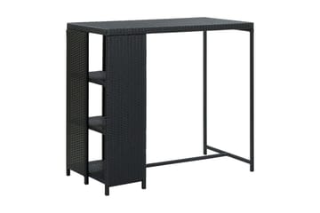 Barbord med oppbevaringsstativ svart 120x60x110 cm - Svart - Møbler - Bord - Barbord & ståbord