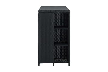Barbord med oppbevaringsstativ svart 120x60x110 cm - Svart - Møbler - Bord - Barbord & ståbord