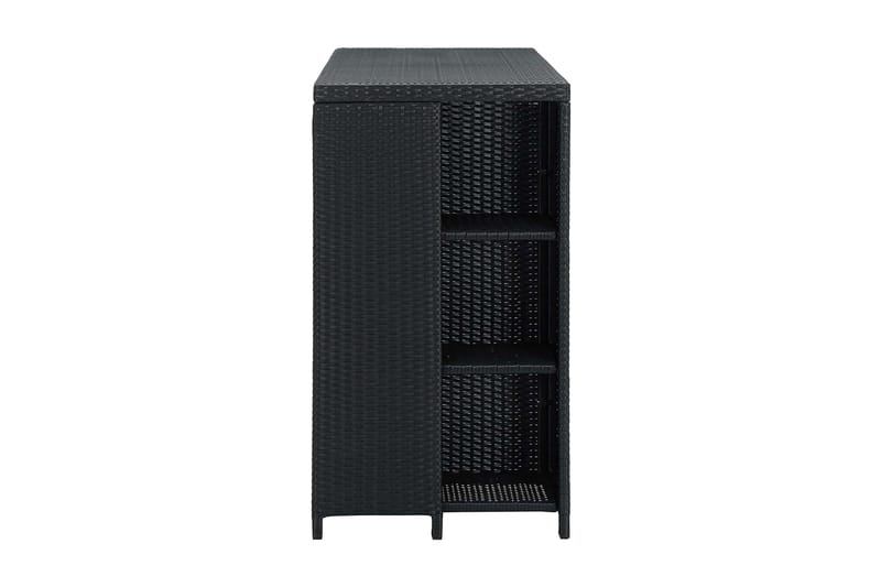 Barbord med oppbevaringsstativ svart 120x60x110 cm - Svart - Møbler - Bord - Barbord & ståbord
