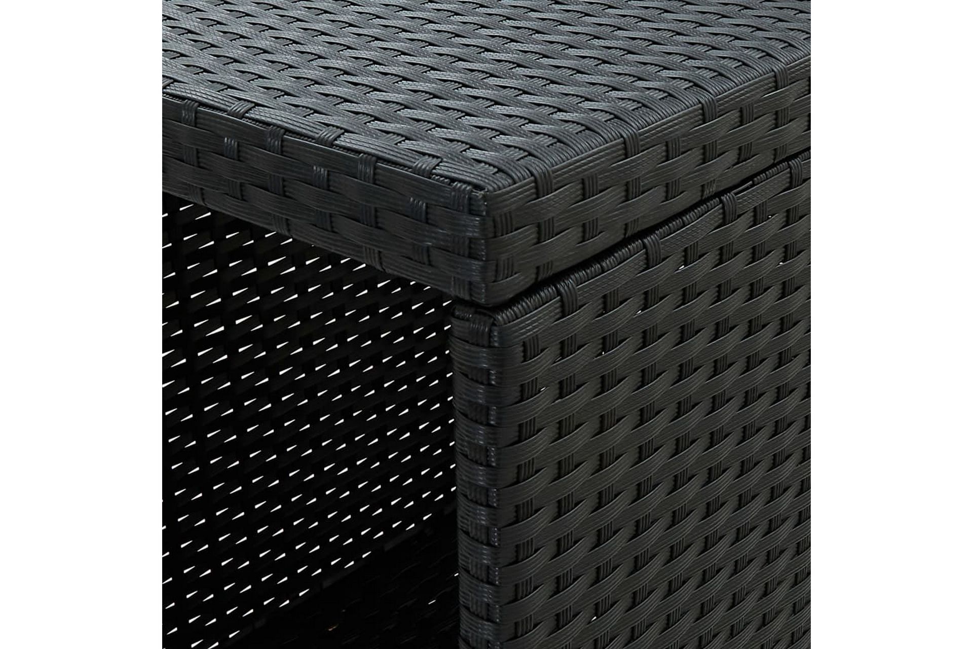 Barbord med oppbevaringsstativ svart 120x60x110 cm - Svart - Møbler - Bord - Barbord & ståbord