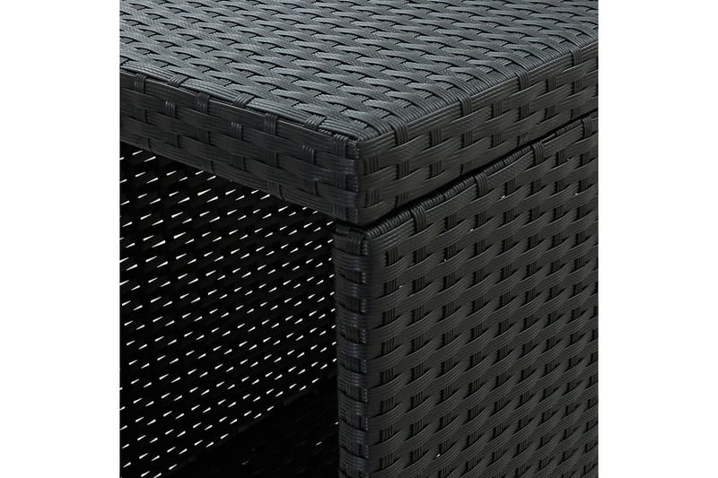 Barbord med oppbevaringsstativ svart 120x60x110 cm - Svart - Møbler - Bord - Barbord & ståbord