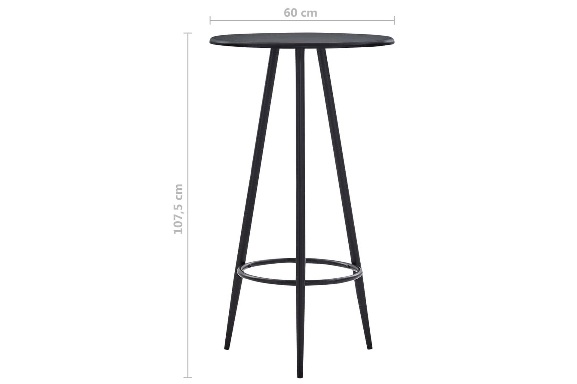 Barbord svart 60x107,5 cm MDF - Svart - Møbler - Bord - Barbord & ståbord