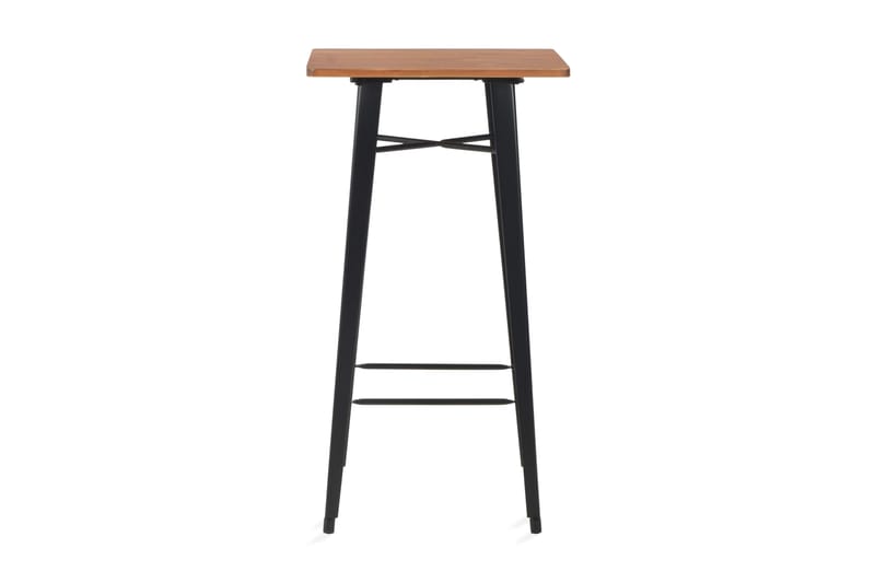 Barbord svart 60x60x108 cm heltre furu stål - Møbler - Bord - Barbord & ståbord