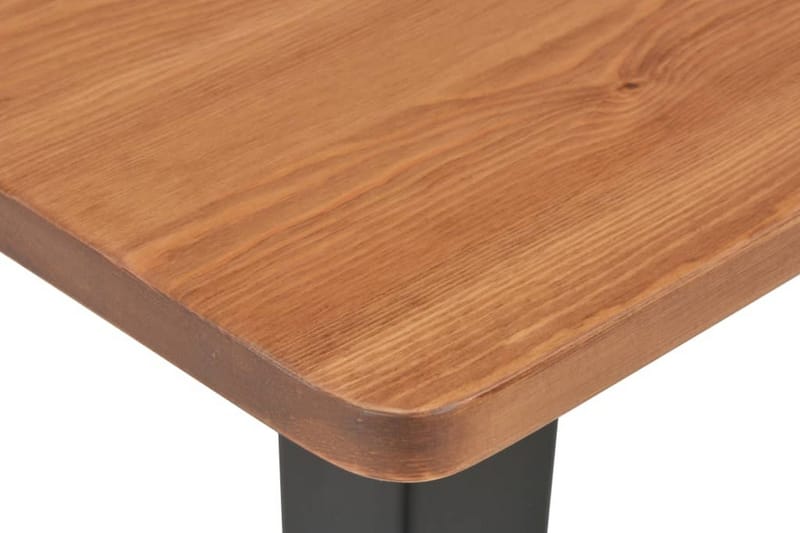 Barbord svart 60x60x108 cm heltre furu stål - Møbler - Bord - Barbord & ståbord