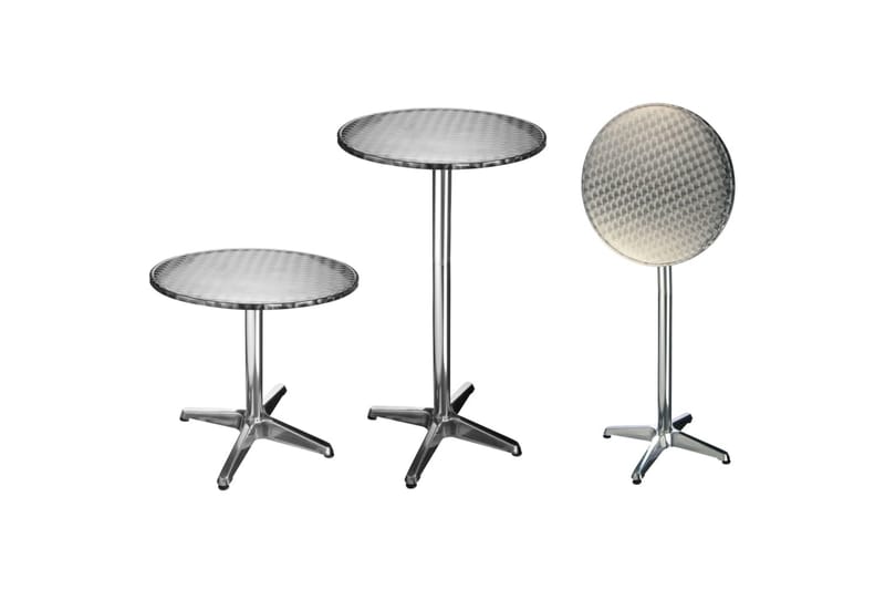 HI Sammenleggbart bistrobord aluminium rund 60x60x(58-115)cm - Barbord & ståbord