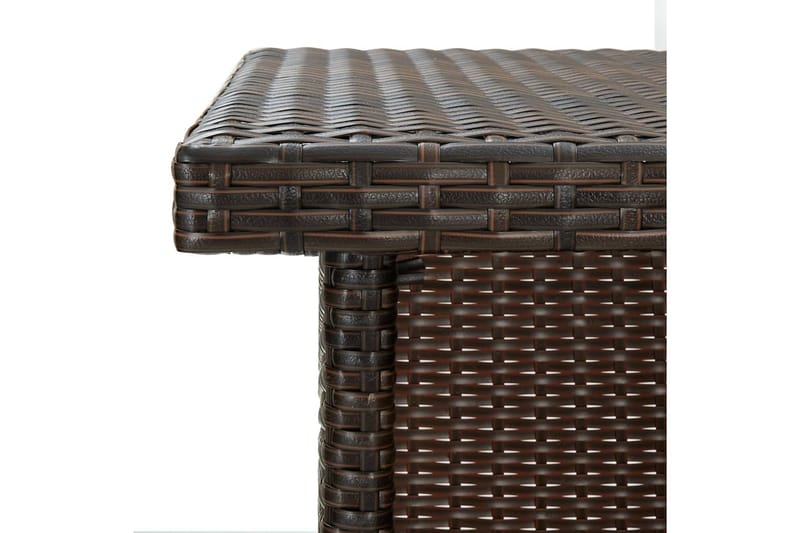Hjørnebarbord brun 100x50x105 cm polyrotting - Brun - Barbord & ståbord