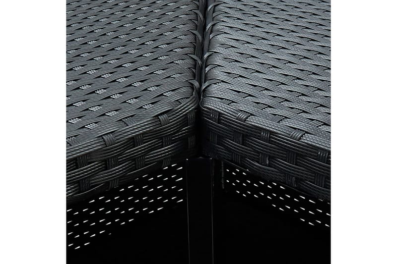 Hjørnebarbord svart 100x50x105 cm polyrotting - Svart - Barbord & ståbord
