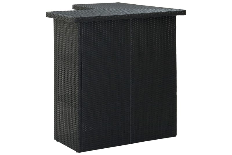Hjørnebarbord svart 100x50x105 cm polyrotting - Svart - Barbord & ståbord