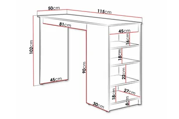 Kintore Barbord 50 cm - Svart - Møbler - Bord - Barbord & ståbord