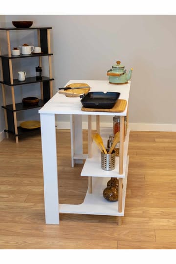 Kjøkkenøy Hanah Home Peka Island (120 x 89,5 x 60 cm) Hvit - Hvit - Oppbevaring - Kjøkkenøyer
