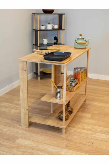 Kjøkkenøy Hanah Home Peka Island (120 x 89,5 x 60 cm) Sapphire Oak - Sapphire Oak - Oppbevaring - Kjøkkenøyer