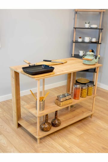 Kjøkkenøy Hanah Home Peka Island (120 x 89,5 x 60 cm) Sapphire Oak - Sapphire Oak - Oppbevaring - Kjøkkenøyer