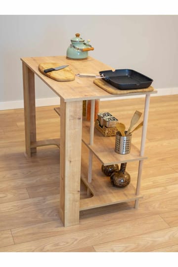 Kjøkkenøy Hanah Home Peka Island (120 x 89,5 x 60 cm) Sapphire Oak - Sapphire Oak - Oppbevaring - Kjøkkenøyer