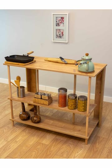 Kjøkkenøy Hanah Home Peka Island (120 x 89,5 x 60 cm) Sapphire Oak - Sapphire Oak - Oppbevaring - Kjøkkenøyer