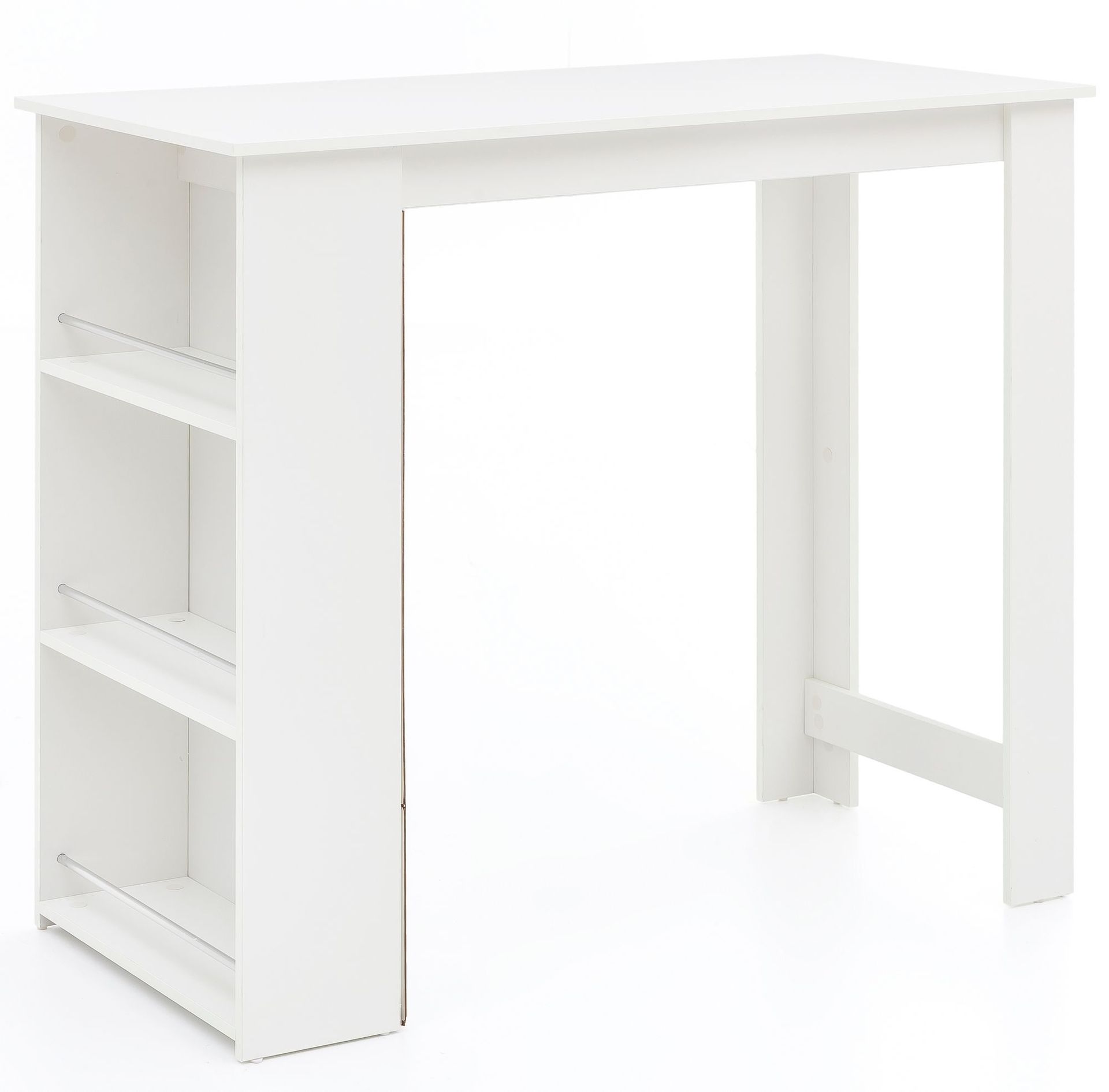 Norova Barbord 120 cm - Hvit og sølvfarget