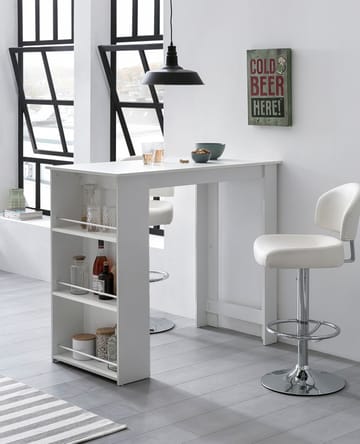 Norova Barbord 120 cm - Hvit og sølvfarget - Møbler - Bord - Barbord & ståbord