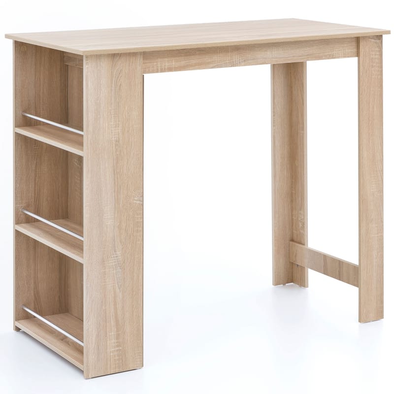 Norova Barbord 120 cm, Sonoma-eik/sølv