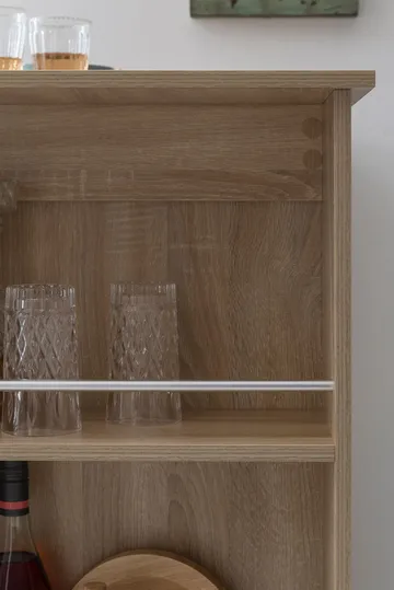 Norova Barbord 120 cm - Sonoma-eik/sølv - Møbler - Bord - Barbord & ståbord