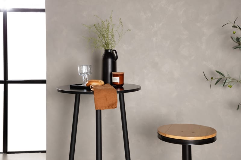Plaza Barbord 60 cm Rund - Sort - Møbler - Bord - Barbord & ståbord