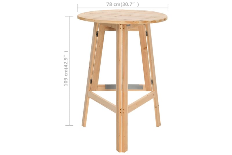 Sammenleggbart barbord 78 cm gran - Møbler - Bord - Barbord & ståbord