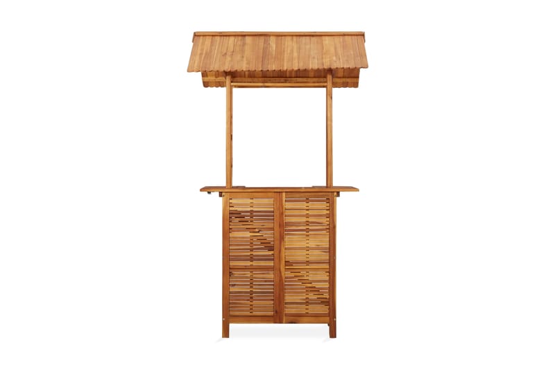 Utendørs barbord med tak 122x106x217 cm heltre akasie - Brun - Møbler - Bord - Barbord & ståbord