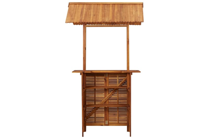 Utendørs barbord med tak 122x106x217 cm heltre akasie - Brun - Møbler - Bord - Barbord & ståbord