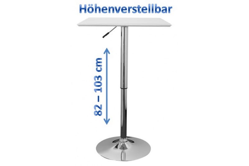 Vollkommer Ståbord 63 cm - Hvit - Møbler - Bord - Barbord & ståbord
