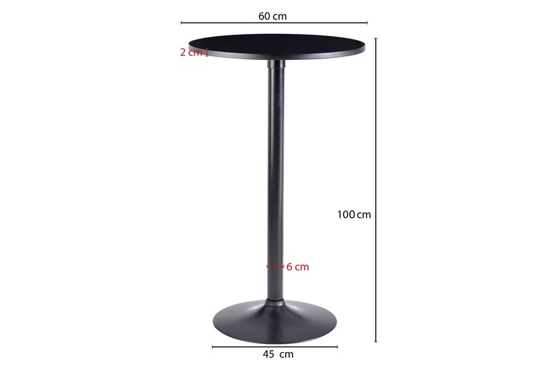 Willowdale Barbord 60 cm Runt - Svart - Møbler - Bord - Barbord & ståbord