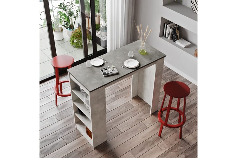 Zambasa Barbord 120 cm - Grå/Natur - Møbler - Bord - Barbord & ståbord