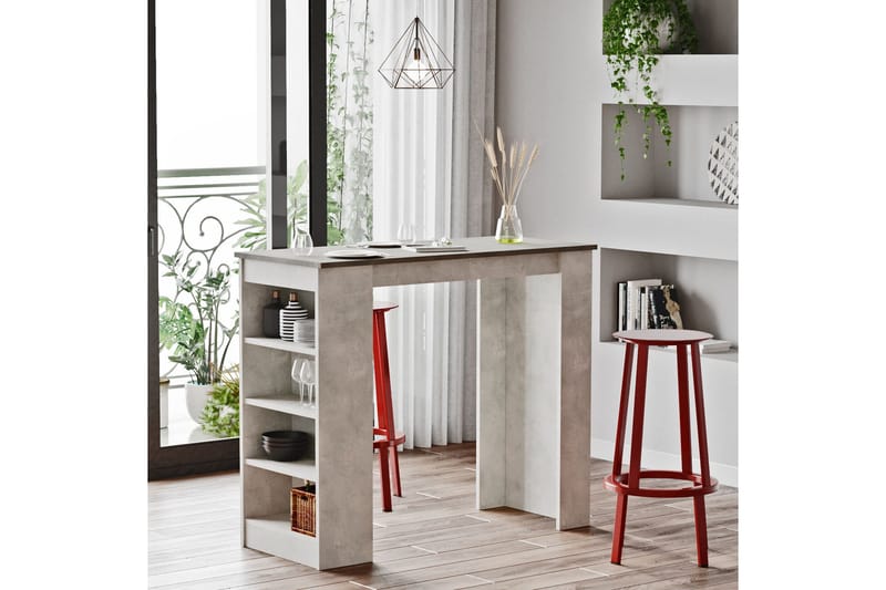 Zambasa Barbord 120 cm - Grå/Natur - Møbler - Bord - Barbord & ståbord