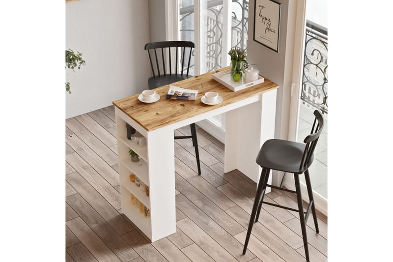 Zambasa Barbord 120 cm - Natur / Hvit - Møbler - Bord - Barbord & ståbord