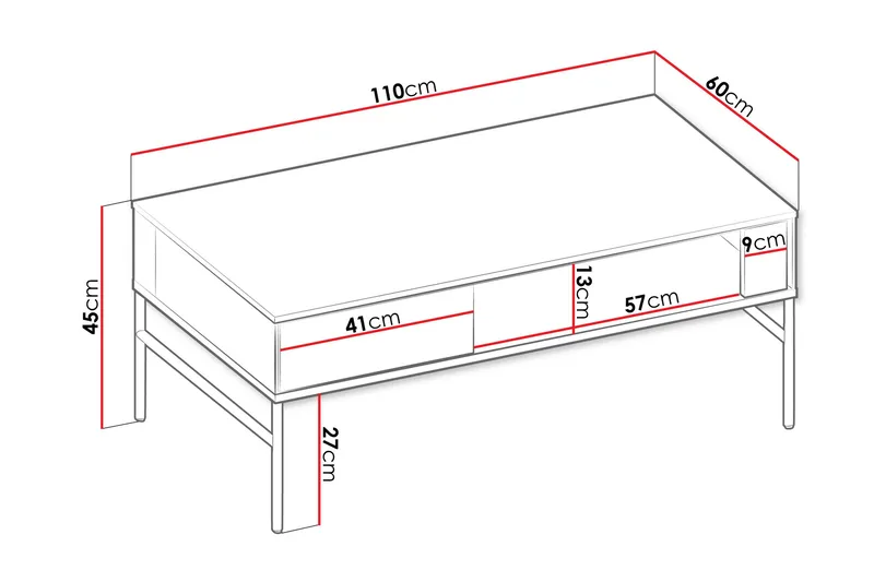 Basici Sofabord 110 cm - Brun - Møbler - Bord - Sofabord