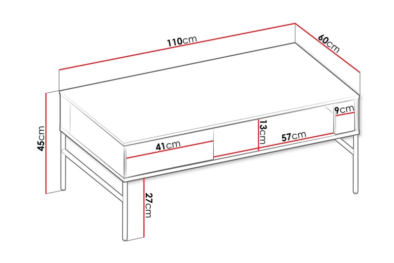 Basici Sofabord 110 cm - Brun - Møbler - Bord - Sofabord