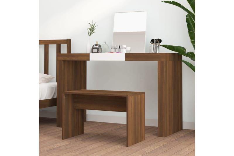 beBasic Krakk til sminkebord brun eik 70x35x45 cm konstruert tre - Brun - Sminkebord & toalettbord